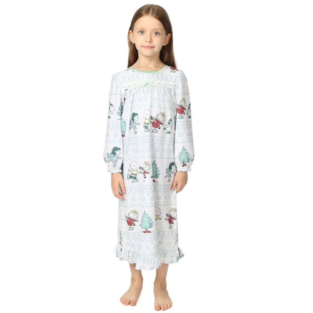 NEW Girls Sz 2 Toddler Christmas Holiday SNOOPY PEANUTS Soft Comfy Night Gown